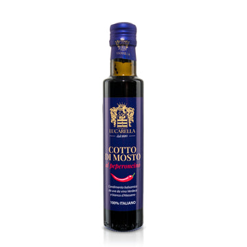 Cotto di mosto al peperoncino da 250 ml, condimento balsamico