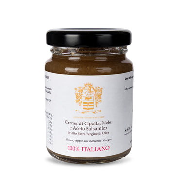 Crema di cipolla, mele e aceto balsamico in olio extravergine di oliva 100 gr. - L'Acropoli di Puglia