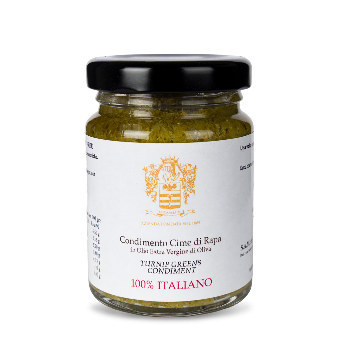 Condimento Cime di Rapa in olio extravergine di oliva 100 gr. - L'Acropoli di Puglia