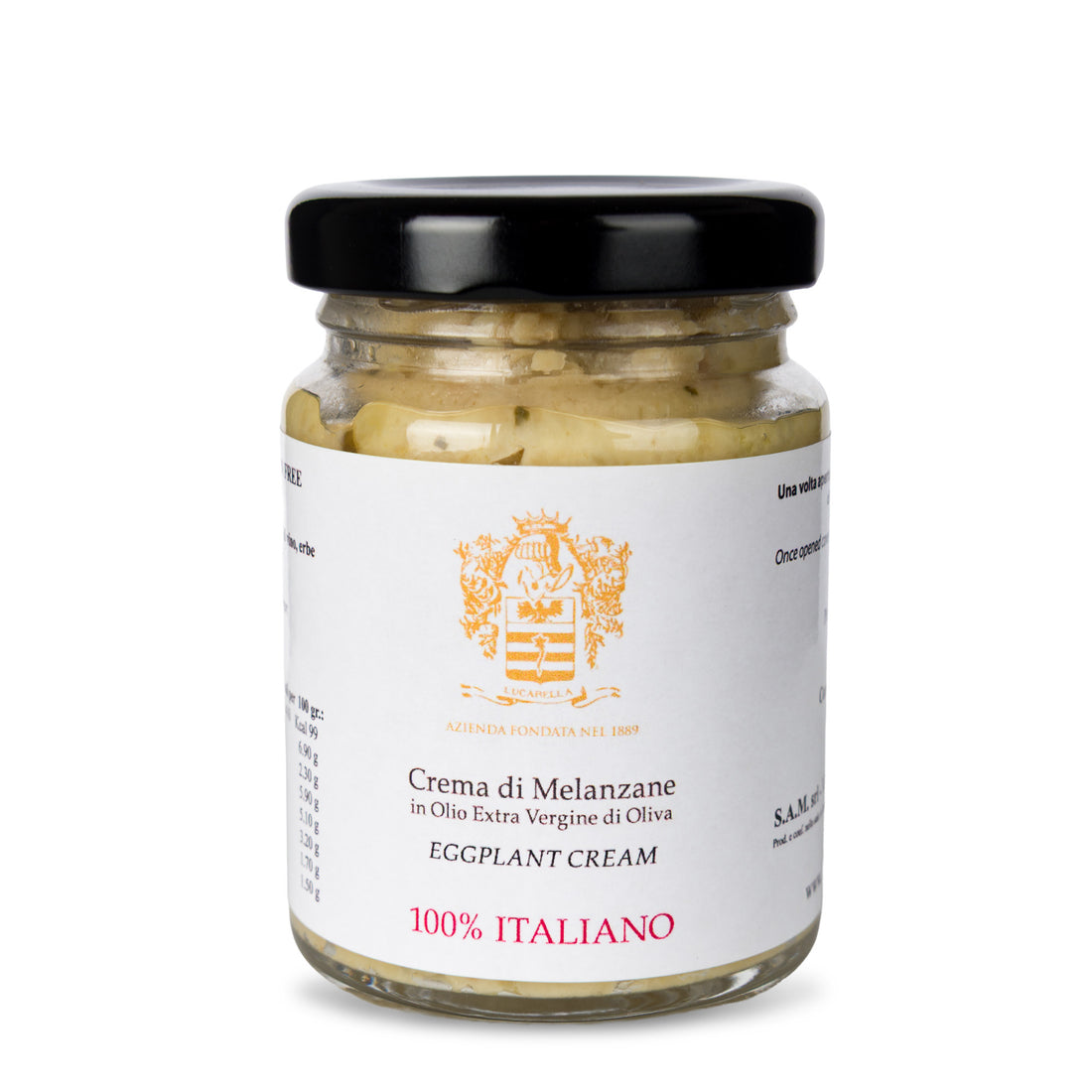 Crema di melanzane in olio extravergine di oliva 100 gr. - L'Acropoli di Puglia
