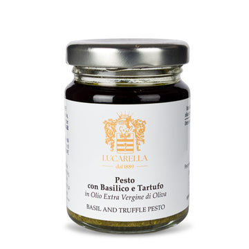 Pesto di basilico e tartufo con olio extravergine di oliva 90gr. - L'Acropoli di Puglia