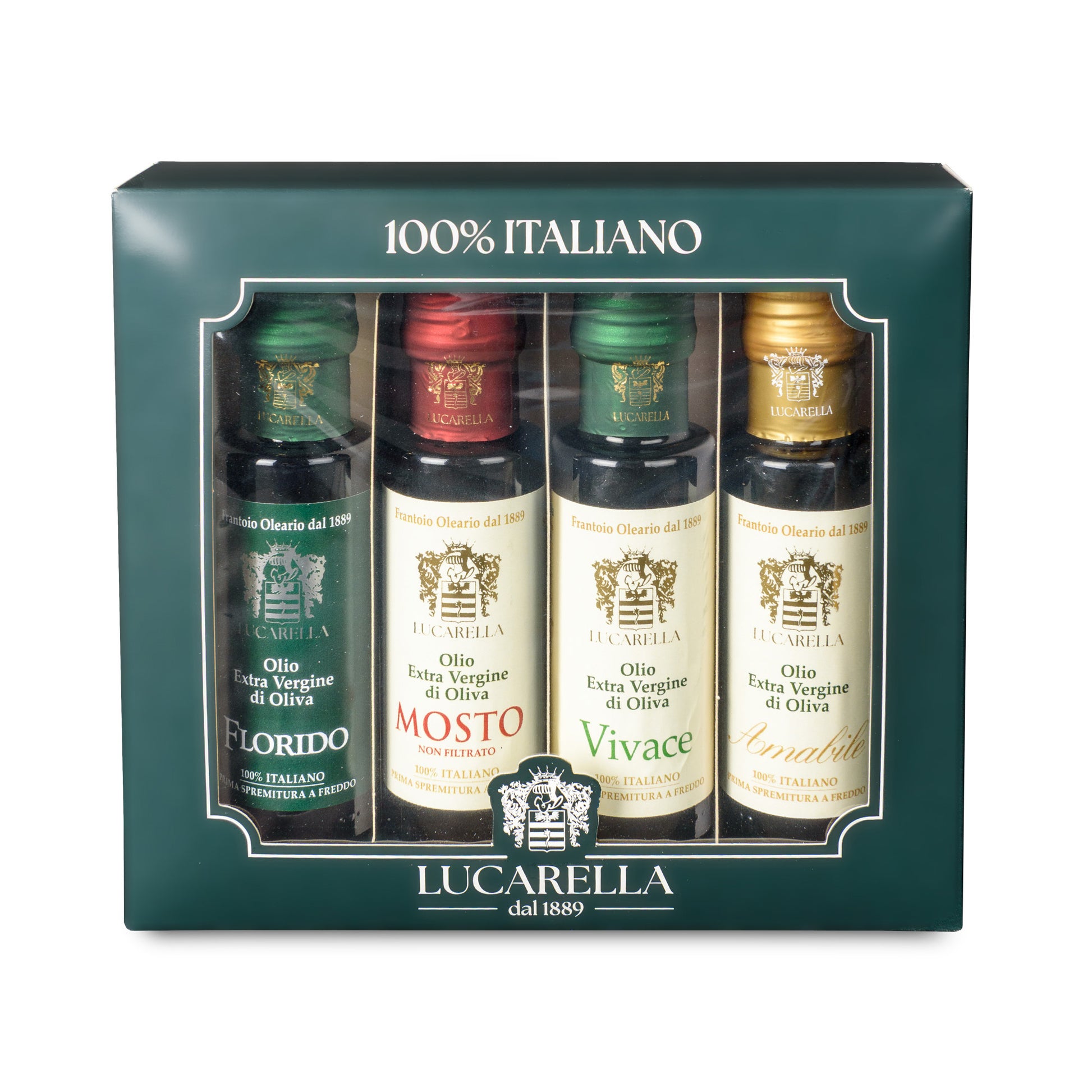 Set da 4 bottiglie 100 ml di Olio Extravergine di Oliva - L'Acropoli di Puglia