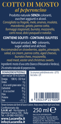 Etichetta originale: Cotto di Mosto 250 ml al peperoncino