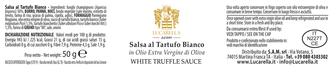 Salsa al tartufo bianco 50 gr - L'Acropoli di Puglia