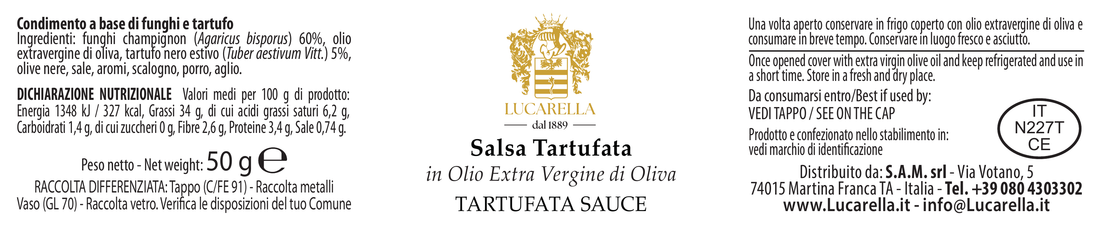 Salsa tartufata in olio extra vergine di oliva 50 gr - L'Acropoli di Puglia