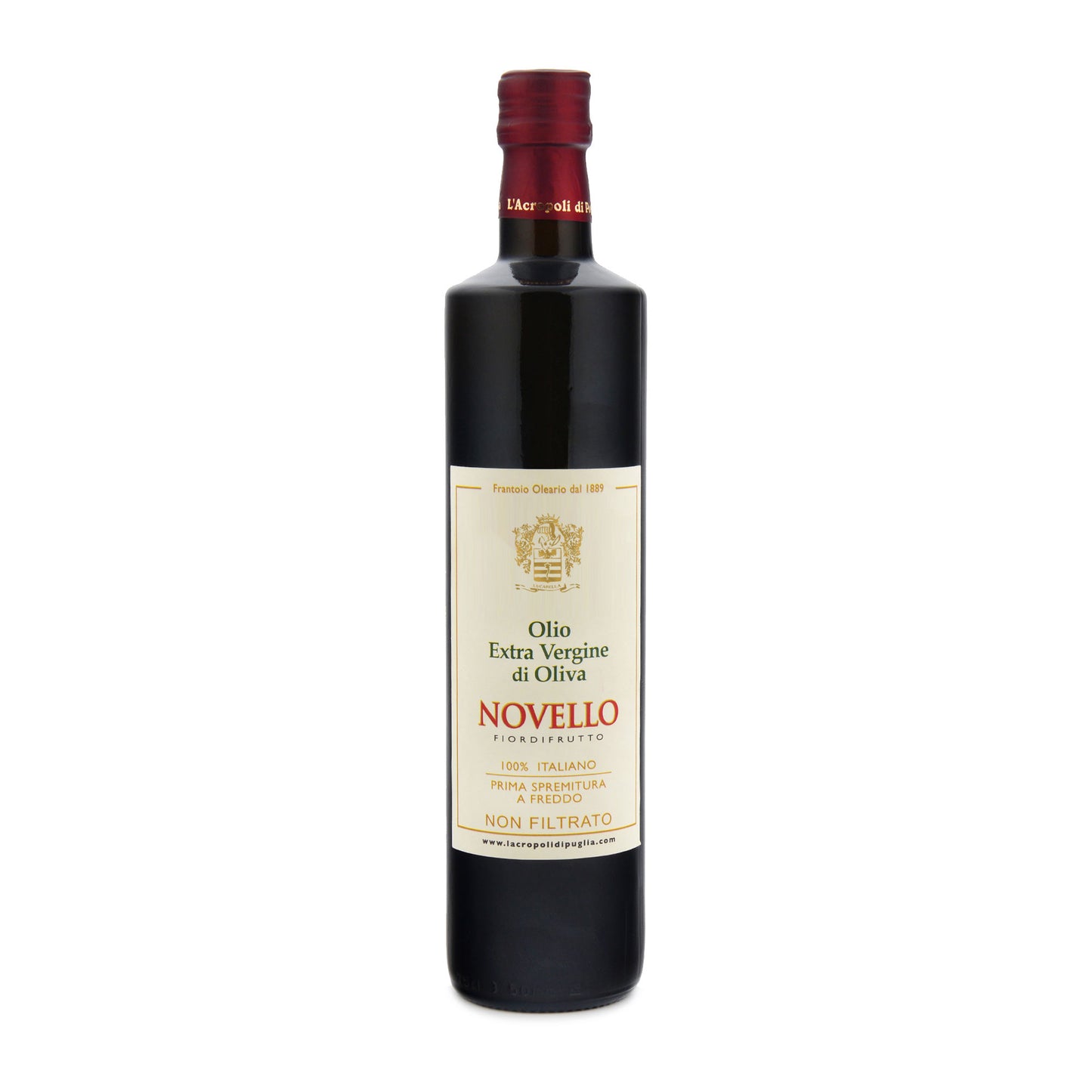 Olio Extravergine di oliva Novello non filtrato 750 ml - L'Acropoli di Puglia