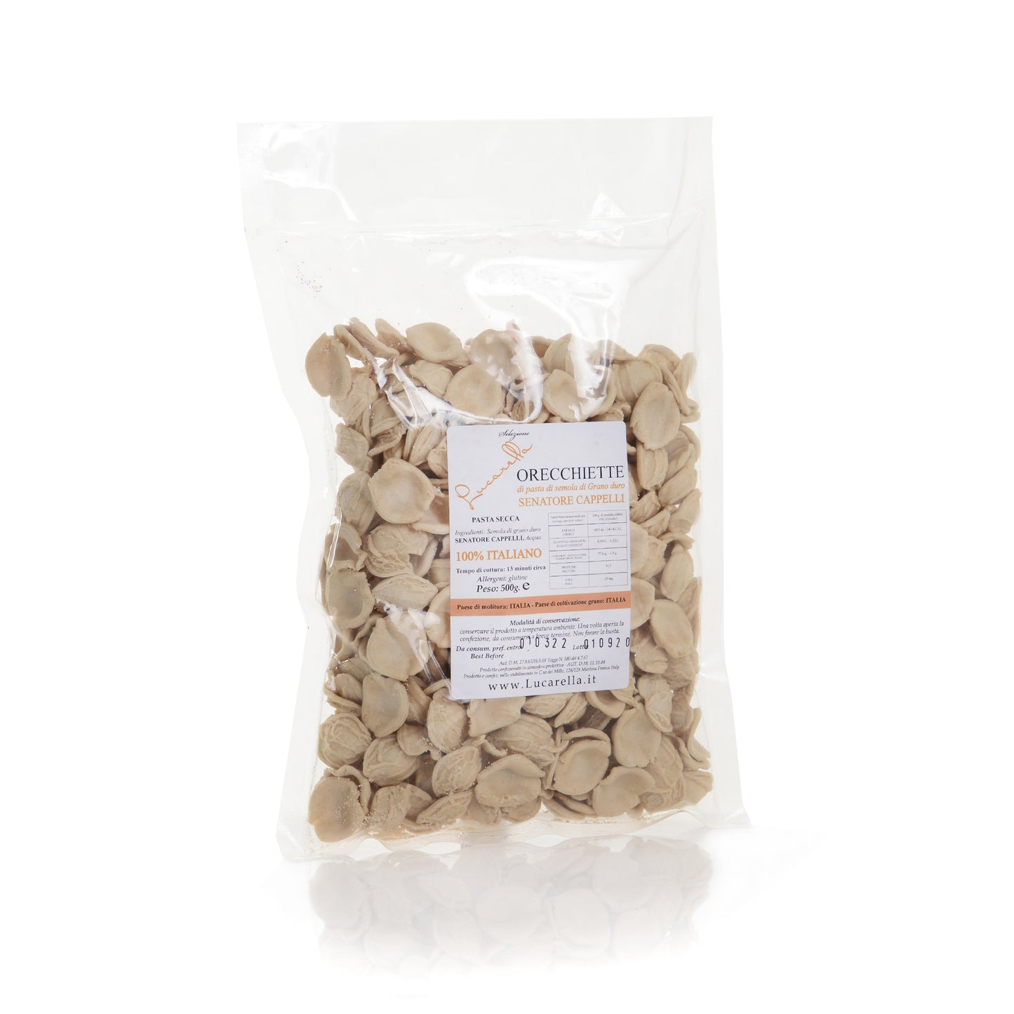 Orecchiette Martinesi Senatore Cappelli 500 gr - L'Acropoli di Puglia