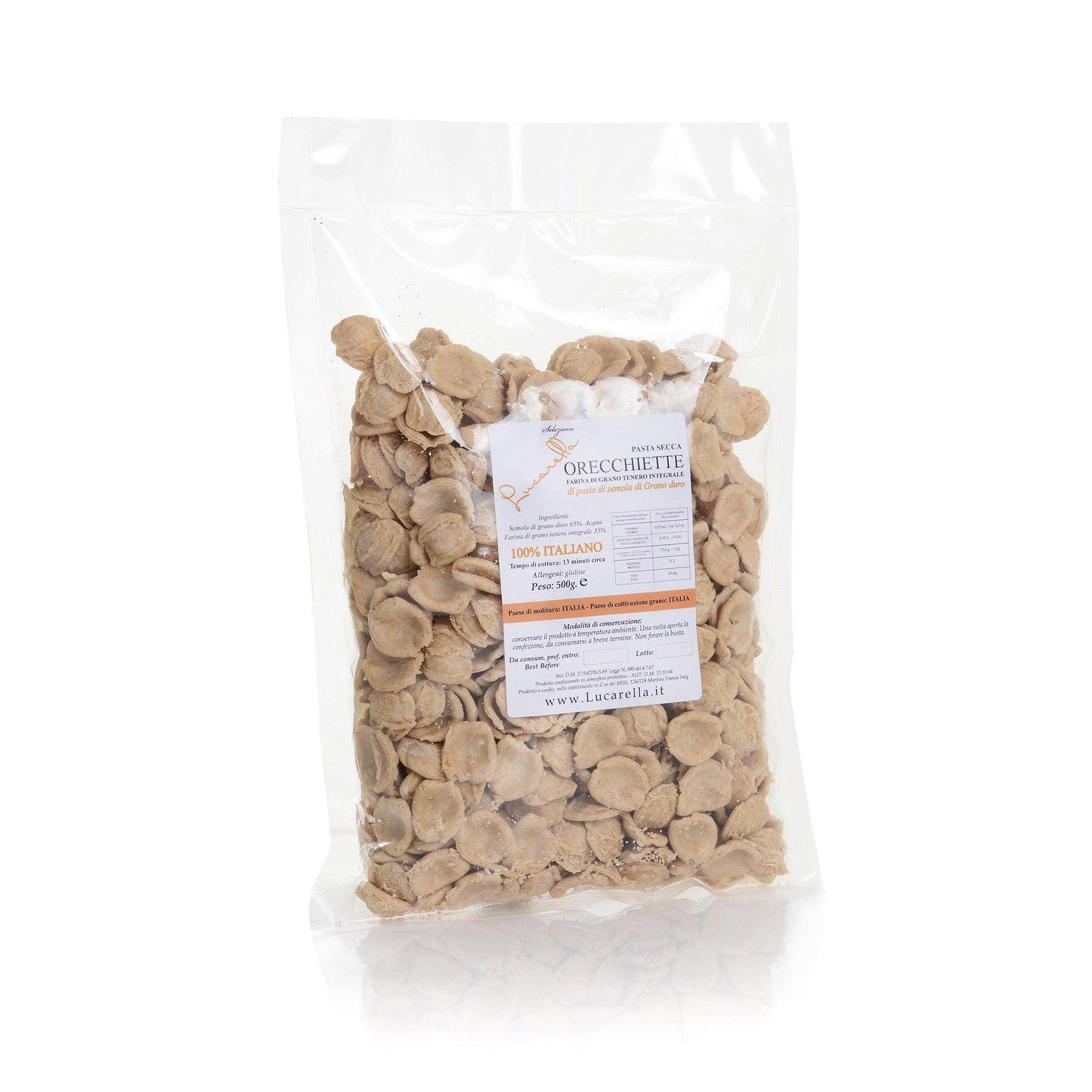 Orecchiette Integrali martinesi 500 gr. - L'Acropoli di Puglia