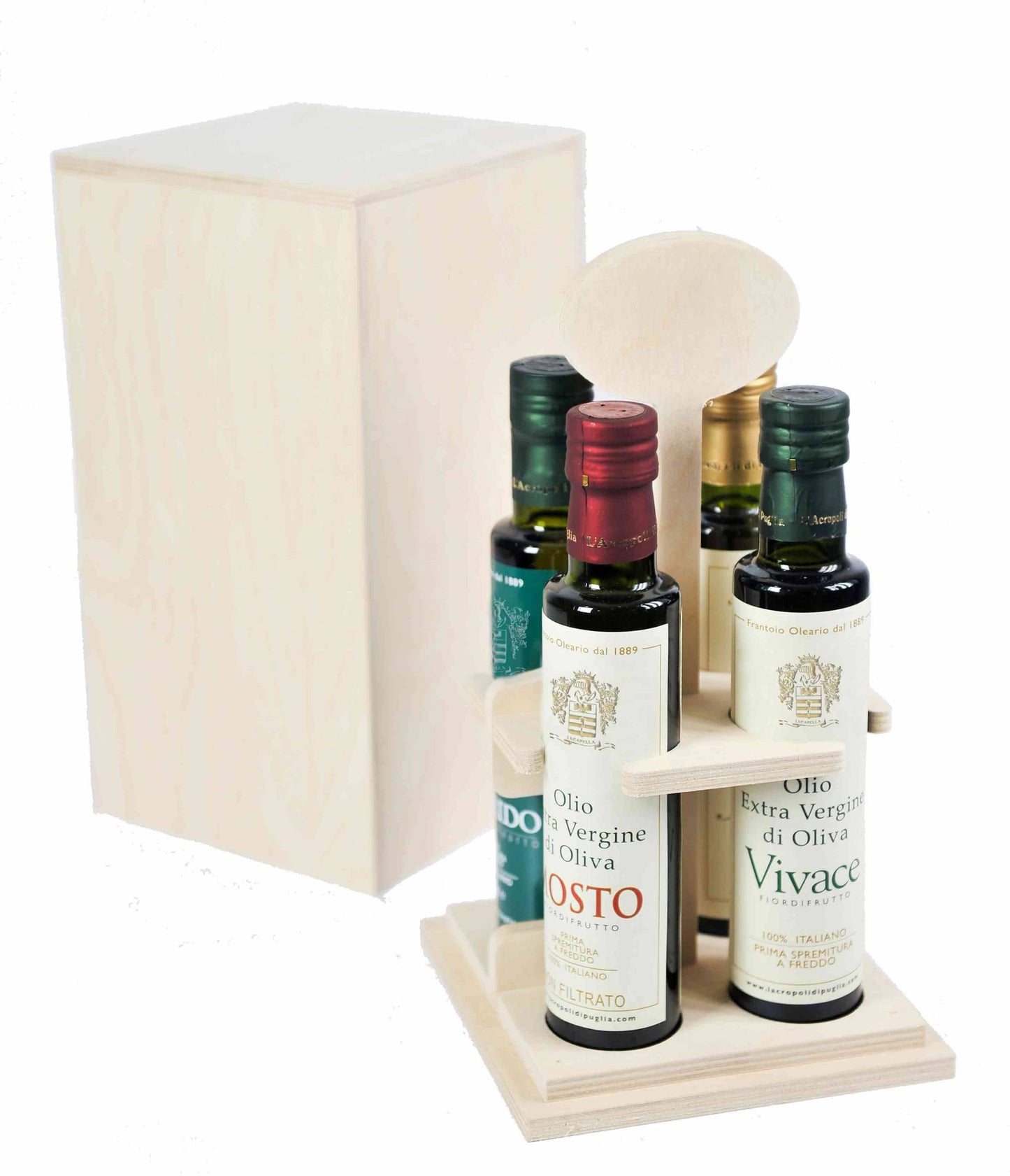 Set Legno 250 ml Mosto, Vivace, Amabile, Florido - L'Acropoli di Puglia