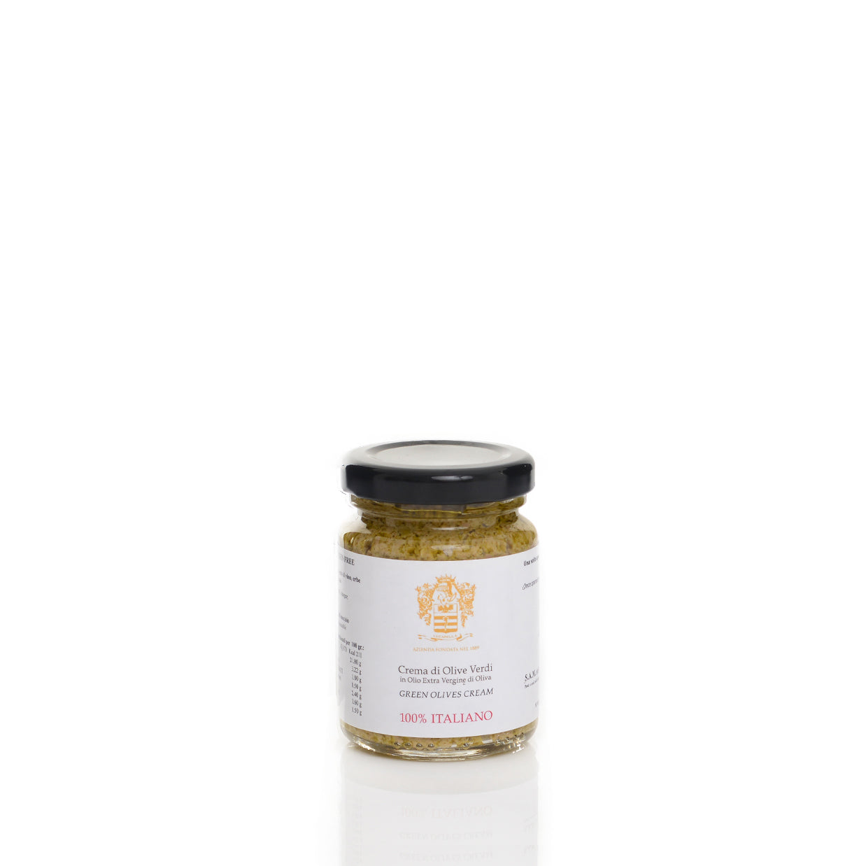 Crema di olive verdi all'olio extravergine di oliva 100 gr. - L'Acropoli di Puglia