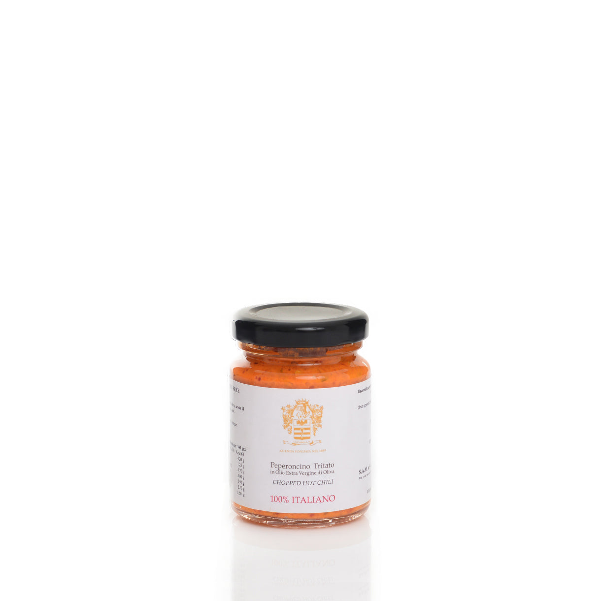 Crema di peperoncino tritato in olio extravergine di oliva 100 gr. - L'Acropoli di Puglia