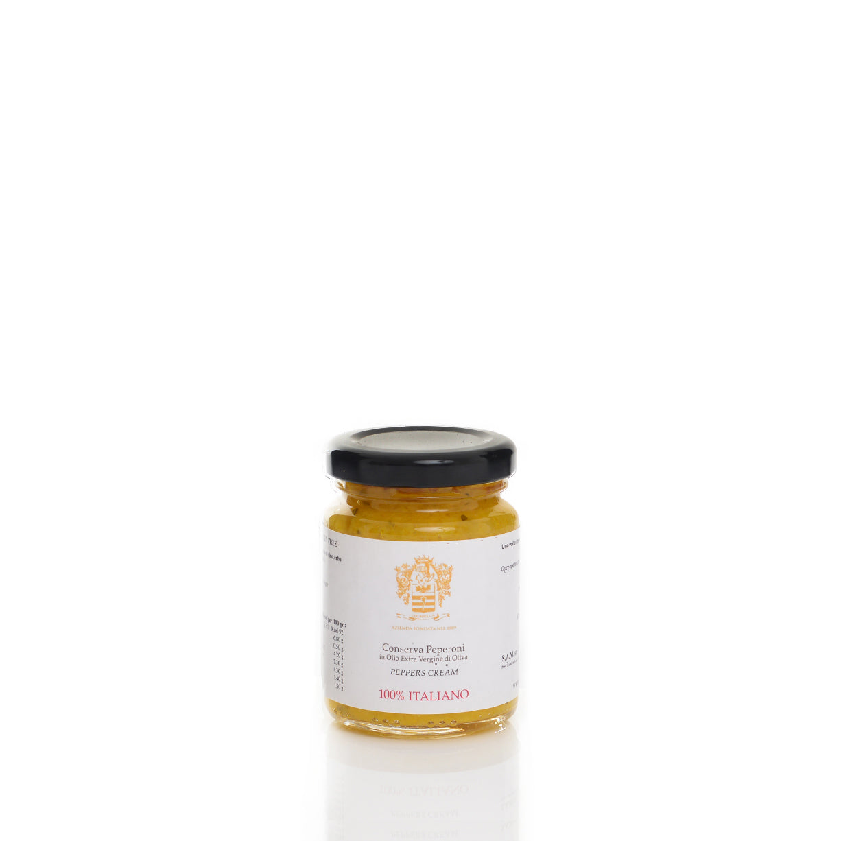 Crema di peperoni gialli in olio extravergine di oliva 100 gr. - L'Acropoli di Puglia