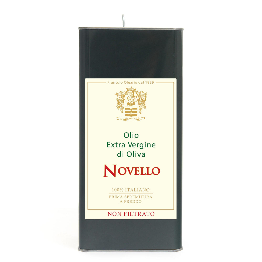 Olio Extravergine di oliva Novello non filtrato 5 LT - L'Acropoli di Puglia