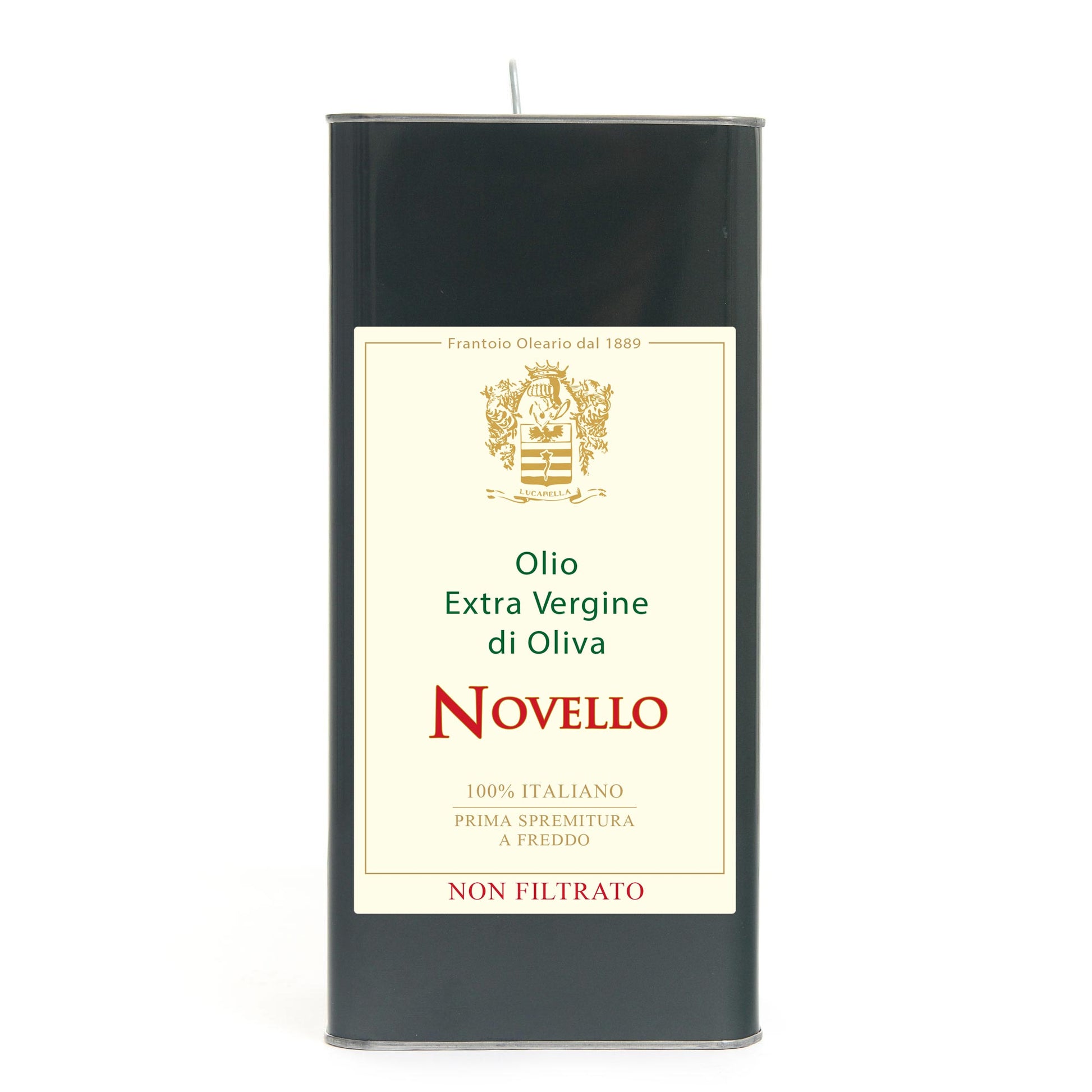 Olio Extravergine di oliva Novello non filtrato 5 LT - L'Acropoli di Puglia