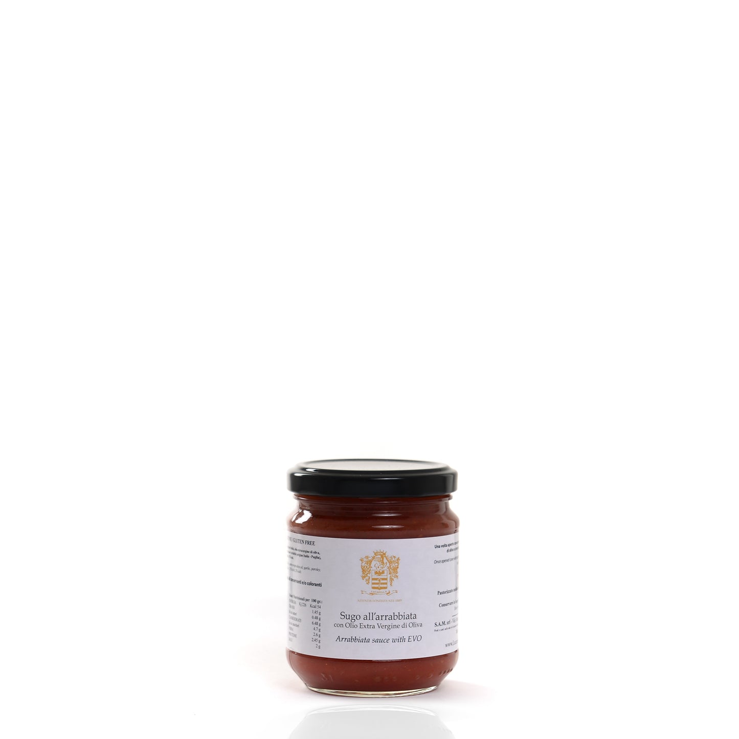 Sugo all'arrabbiata con olio extravergine di oliva 200 gr. - L'Acropoli di Puglia